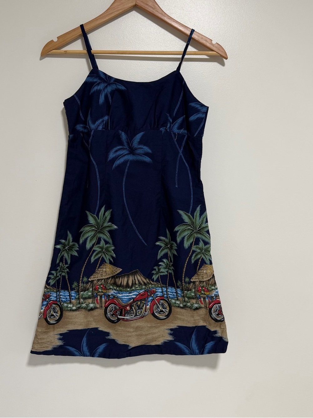 KY'S Made in Hawaii Vintage Tropical‎ Motorcycle Mini Dress - Youth Size 14